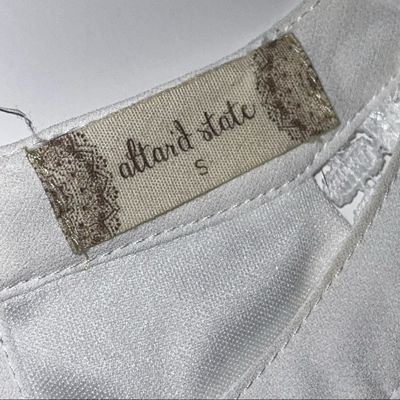 Altar’d State White Dress Lace Cap Sleeve Shift S - Picture 13 of 14